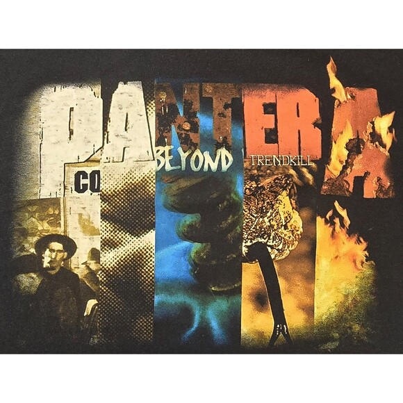 PANTERA Shirt VTG Album Cover Collage 1990-2000 XL CFH Vulgar Beyond Trendkill - Picture 3 of 6